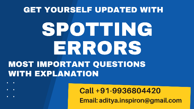 Spotting Errors Exercise with Explanation